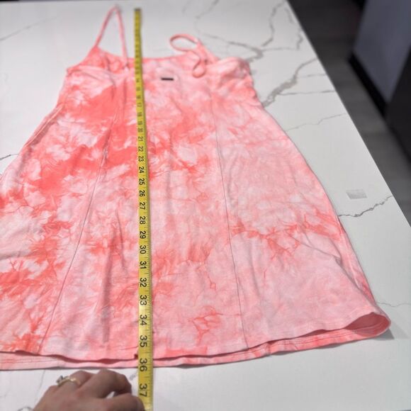 Billabong | Women’s Easy On Me Orange Tie Dye Mini Dress Spaghetti Straps Large - Picture 16 of 16
